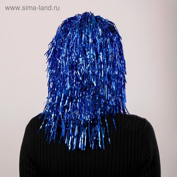 Карнавальный парик &laquo;Дождь&raquo;, 35 см, цвет синий
