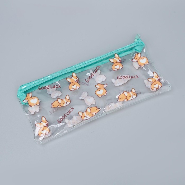 Пенал мягкий 1 отделение, 95 х 205 мм, плоский, ПВХ, Calligrata Пенал мягкий 1 отделение, 95 х 205 мм, плоский, ПВХ, Calligrata "Good Luck"