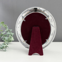 Фоторамка пластик 15х20 см "Овал с серебристыми розами" серая 23х18х1,5 см Фоторамка пластик 15х20 см "Овал с серебристыми розами" серая 23х18х1,5 см