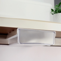 Органайзер для хранения, навесной, 1 секция, с клеевой основой, 20 &times; 17 &times; 6 см, цвет белый/прозрачный