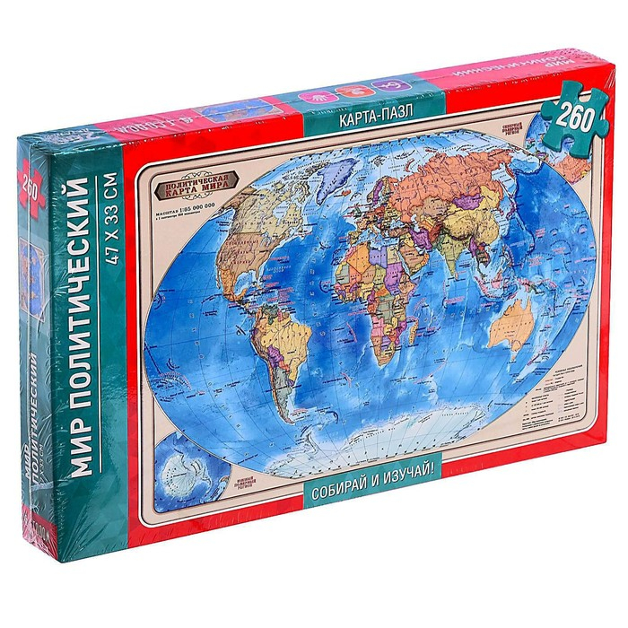 Карта-пазл &laquo;Мир политический&raquo;, 260 элементов