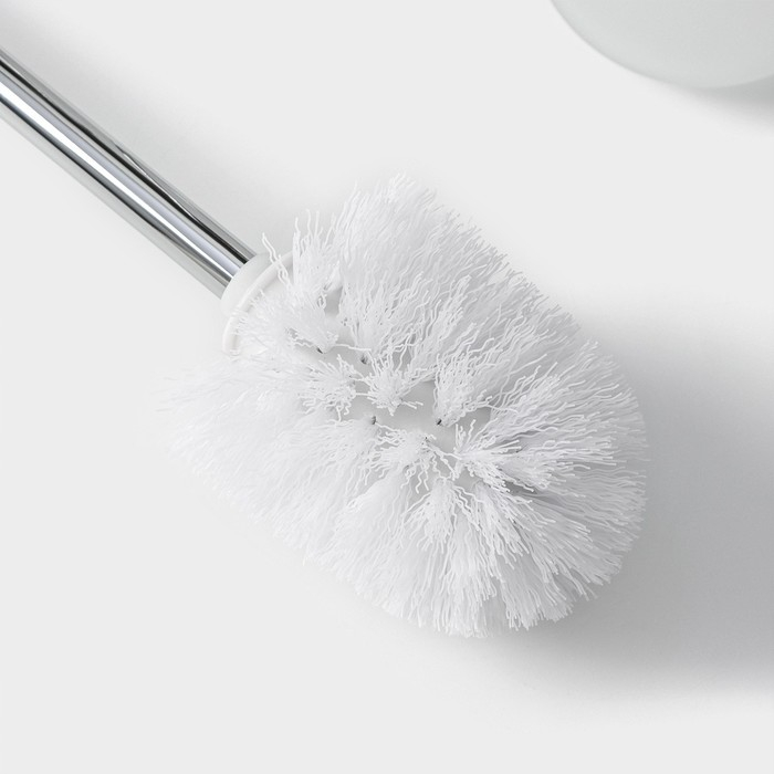 Ёрш для унитаза с подставкой Штольц St&ouml;lz, 11,5&times;11,5&times;42 см, цвет хромированный