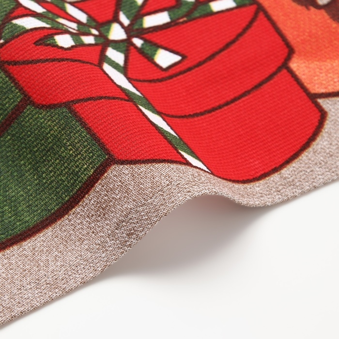 Новый год. Символ года. Змея. Полотенце Доляна "Сладких праздников" 28х46 см, 100% хл, рогожка 164 г/м2