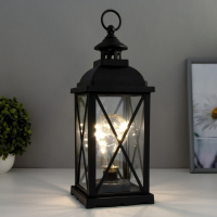 Ночник "Фонарь с лампой" чёрная от батареек 3ААА 35х13,5х13,5 см Ночник "Фонарь с лампой" чёрная от батареек 3ААА 35х13,5х13,5 см