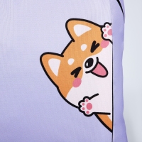 Рюкзак школьный текстильный «Корги», 46х30х10 см, вертикальный карман, цвет фиолетовый Рюкзак школьный текстильный «Корги», 46х30х10 см, вертикальный карман, цвет фиолетовый