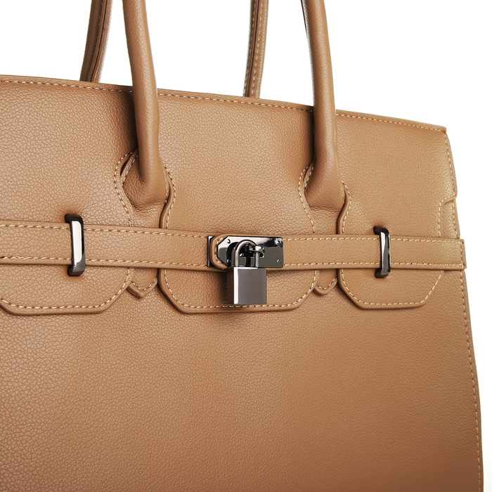 Сумка женская тоут, на молнии, цвет песочный