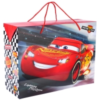 Пакет подарочный, 40х30х15 см, упаковка, Тачки