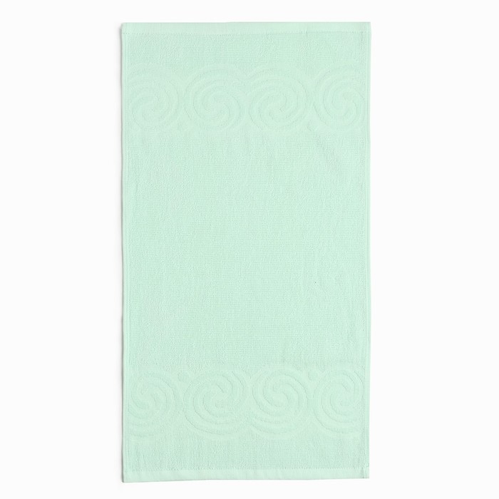 Полотенце махровое Love Life Border, 50х90 см, цвет мятный, 100% хлопок, 380 гр/м2