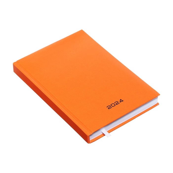 Ежедневник датированный 2024 года, А5, 176 листов, Attomex.Even, обложка бумвинил, ляссе, блок 70 г/м2, оранжевый Ежедневник датированный 2024 года, А5, 176 листов, Attomex.Even, обложка бумвинил, ляссе, блок 70 г/м2, оранжевый