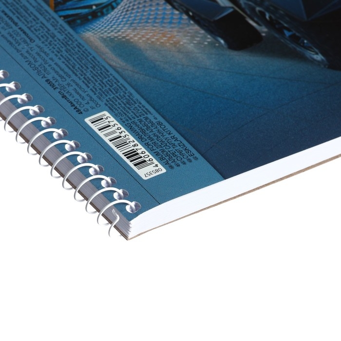 Альбом для рисования А4, 48 листов на гребне BIG boys-BIG toys, обложка металлизированный картон, выборочный лак, МИКС