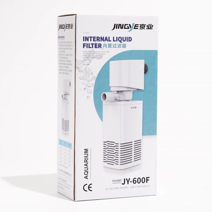 Фильтр внутренний JINGYE JY-600F, 650 л/ч, 15 Вт Фильтр внутренний JINGYE JY-600F, 650 л/ч, 15 Вт