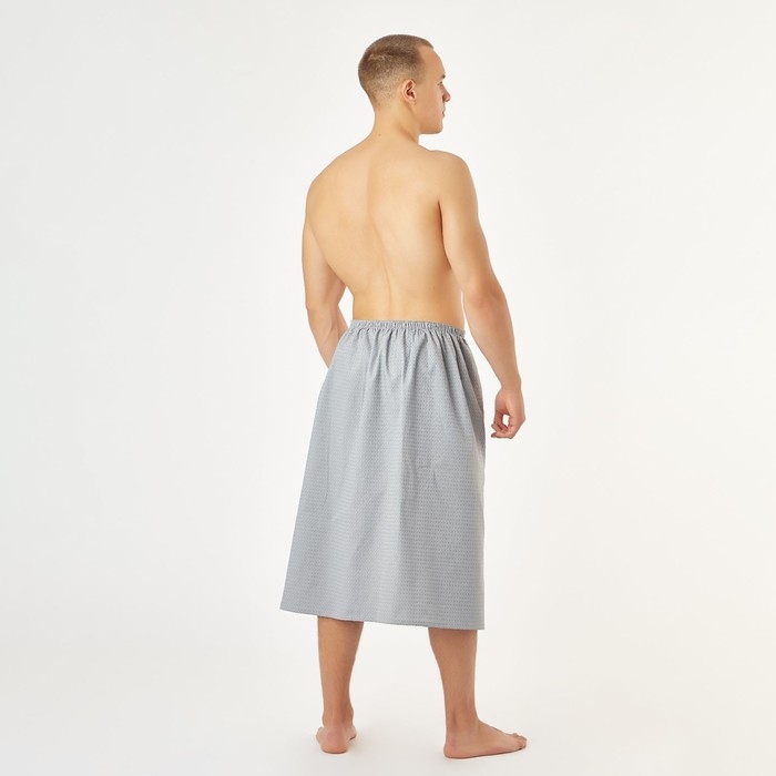 Полотенце вафельное для бани «Экономь и Я» (мужской килт), 75х144см, цвет серый Полотенце вафельное для бани «Экономь и Я» (мужской килт), 75х144см, цвет серый