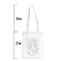 Сумка-шопер, раскраска &laquo;Дракон, фэнтези&raquo;