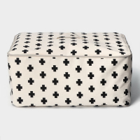 Кофр для хранения вещей «Ажур», 55×42×25 см, цвет чёрно-молочный Кофр для хранения вещей «Ажур», 55×42×25 см, цвет чёрно-молочный