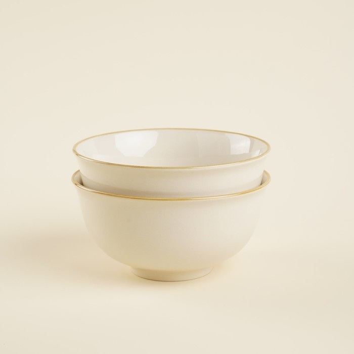 Набор салатников фарфоровых SL Home «Леггеро», 750 мл, d=15 см, цвет бежевый Набор салатников фарфоровых SL Home «Леггеро», 750 мл, d=15 см, цвет бежевый