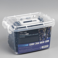 Гирлянда «Клип-лайт» 5 нитей по 20 м, IP44, УМС, тёмная нить, 665 LED, свечение синее, 24 В Гирлянда «Клип-лайт» 5 нитей по 20 м, IP44, УМС, тёмная нить, 665 LED, свечение синее, 24 В