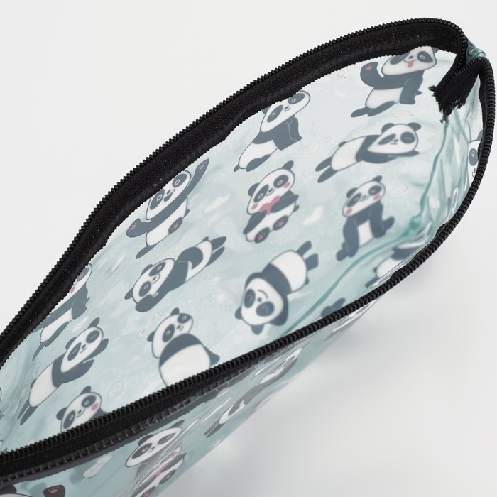 Косметичка на молнии, цвет голубой/чёрный Косметичка на молнии, цвет голубой/чёрный