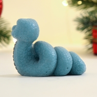 Новый год. Символ 2025. Фигурное мыло "Змейка Льдинка" синее, 50г Новый год. Символ 2025. Фигурное мыло "Змейка Льдинка" синее, 50г