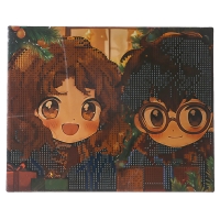 Алмазная мозаика с частичным заполнением на новый год &laquo;Друзья&raquo; 20 х 25 см