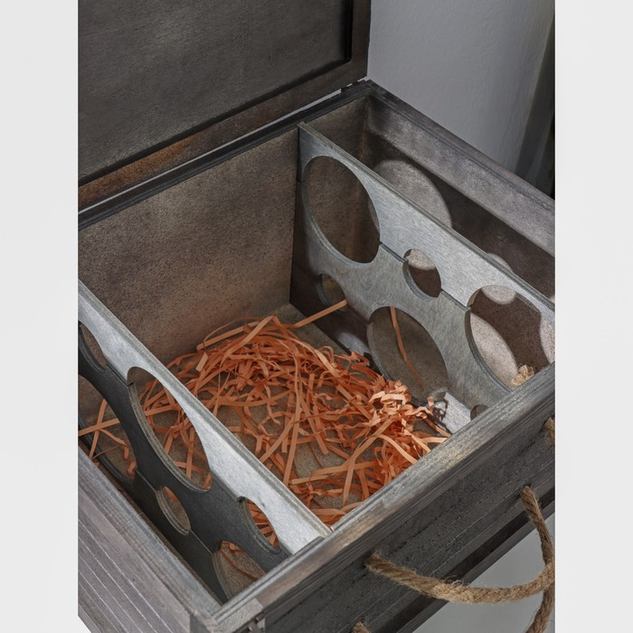 Ящик для хранения вина Доляна &laquo;Карибы&raquo;, 34,5&times;27&times;18,3 см, на 6 бутылок