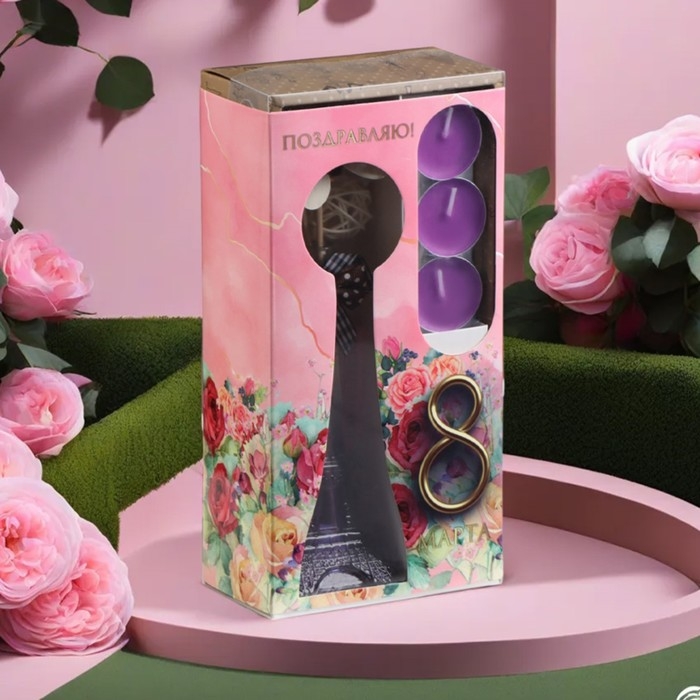 Набор подарочный Набор подарочный "Париж" (диффузор и свечи) орхидея, "Богатство Аромата" 8 марта