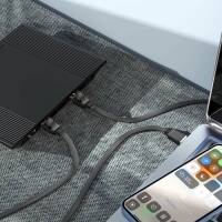 Патч-корд Hoco US07 Gigabit Ethernet, UTP 6е кат., RJ-45(m)-RJ-45(m), 10 м, чёрный