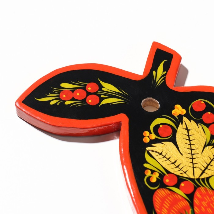 Доска разделочная &laquo;Груша&raquo;, хохлома