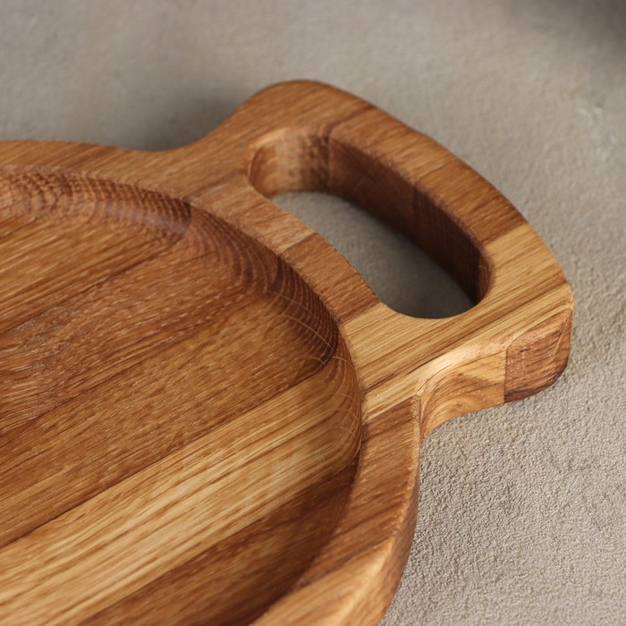 Поднос для подачи с ручками Adelica, 25,5&times;17,5&times;2 см, дуб