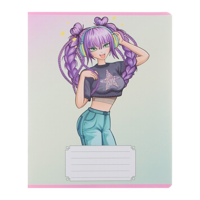 Комплект тетрадей из 10 штук, 18 листов в клетку Calligrata Комплект тетрадей из 10 штук, 18 листов в клетку Calligrata "Аниме 07", обложка мелованный картон, ВД-лак, блок офсет, 5 видов по 2 штуки