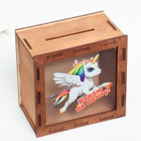 Копилка "Коплю на мечту!" единорог, 14х14х8 см Копилка "Коплю на мечту!" единорог, 14х14х8 см
