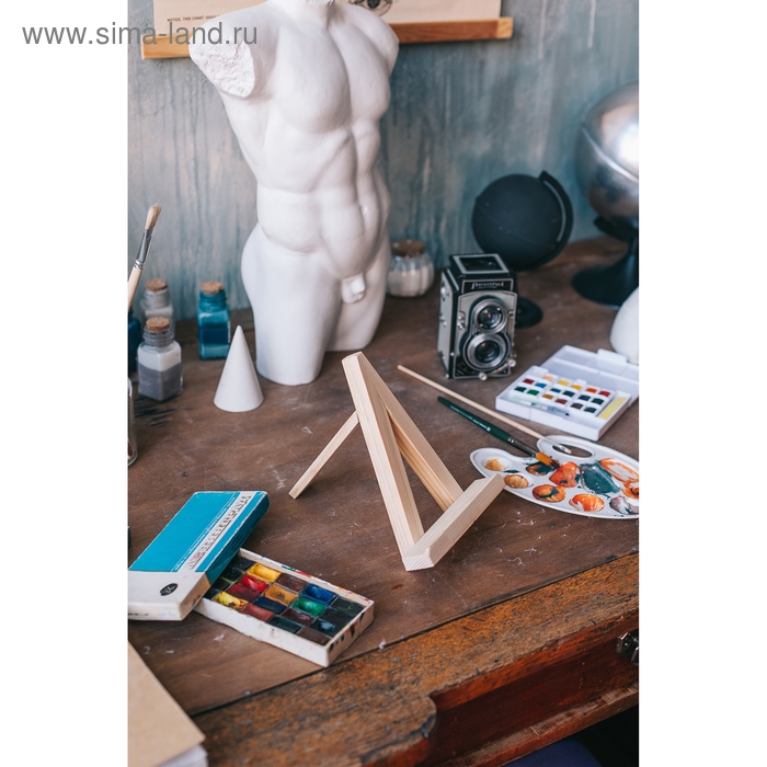 Мольберт настольный демонстрационный Мольберт настольный демонстрационный "Тренога", 200 x 150 x 160 мм (профиль 20 x 20 мм), неокрашенное дерево, Calligrata