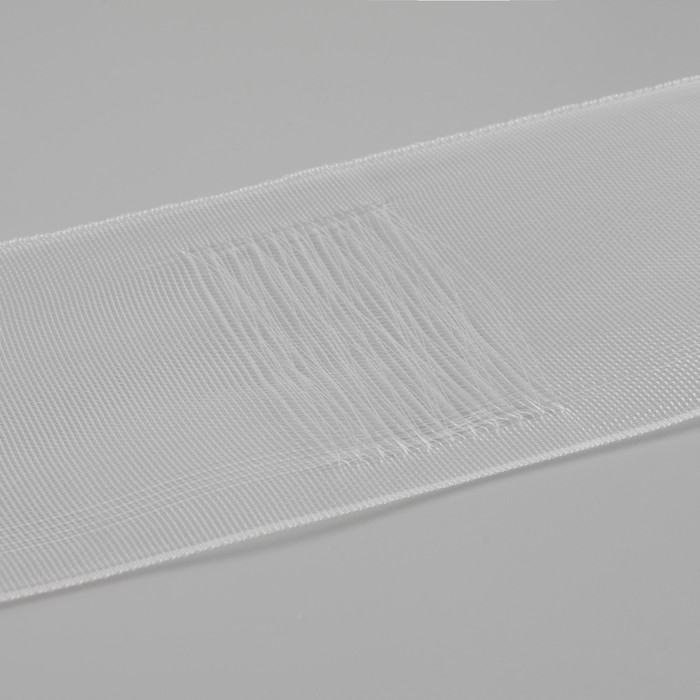 Шторная лента трубная, органза, 10 см, 50 &plusmn; 1 м, цвет прозрачный