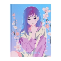 Дневник для 1-4 классов, "Аниме. Девочка милая", твердая обложка 7БЦ, матовая ламинация, выборочный лак, 48 листов Дневник для 1-4 классов, "Аниме. Девочка милая", твердая обложка 7БЦ, матовая ламинация, выборочный лак, 48 листов