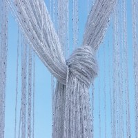 Штора - занавеска декоративная, нитяная, с люрексом, 300×300 см, цвет белый Штора - занавеска декоративная, нитяная, с люрексом, 300×300 см, цвет белый