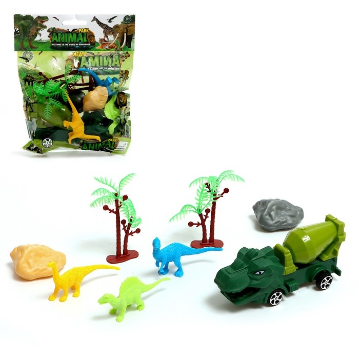 Грузовик «Парк животных», инерция, игровой набор, МИКС Грузовик «Парк животных», инерция, игровой набор, МИКС