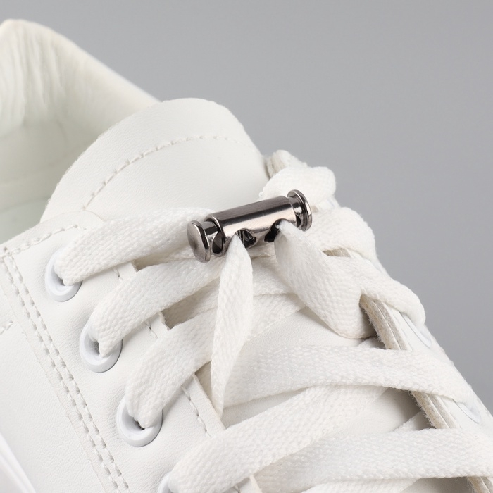 Фиксатор для шнура, двойной, d = 4 мм, 8 &times; 26 мм, 2 шт, цвет чёрный никель