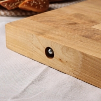 Доска разделочная Adelica &laquo;Профи&raquo;, 60&times;30&times;4см, с металлическими стяжками и боковыми ручками, берёза