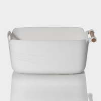 Контейнер для хранения с ручкой LaDо́m &laquo;Лаконичность&raquo;, 33,5&times;18,5&times;14,5 см, цвет белый