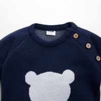 Комбинезон вязаный Крошка Я &laquo;Мишка&raquo; рост 80-86 см, цвет синий