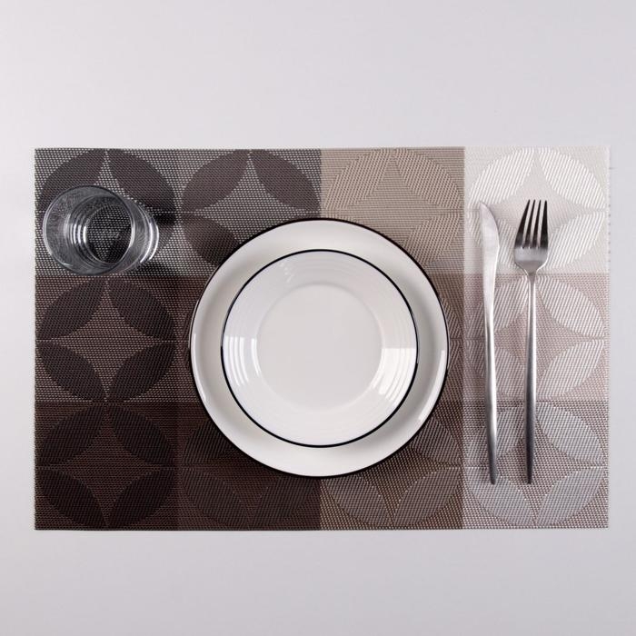 Салфетка сервировочная на стол Доляна «Пики», 45×30 см, цвет коричневый Салфетка сервировочная на стол Доляна «Пики», 45×30 см, цвет коричневый