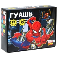 Гуашь 12 цветов по 20 мл, Человек-паук Гуашь 12 цветов по 20 мл, Человек-паук