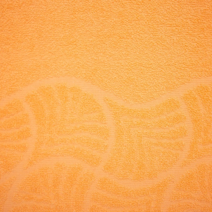 Полотенце махровое банное "Волна", размер 70х130 см, 300 г/м2, цвет оранжевый