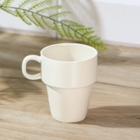 Кружка фарфоровая Доляна &laquo;Эстет&raquo;, 220 мл, цвет белый