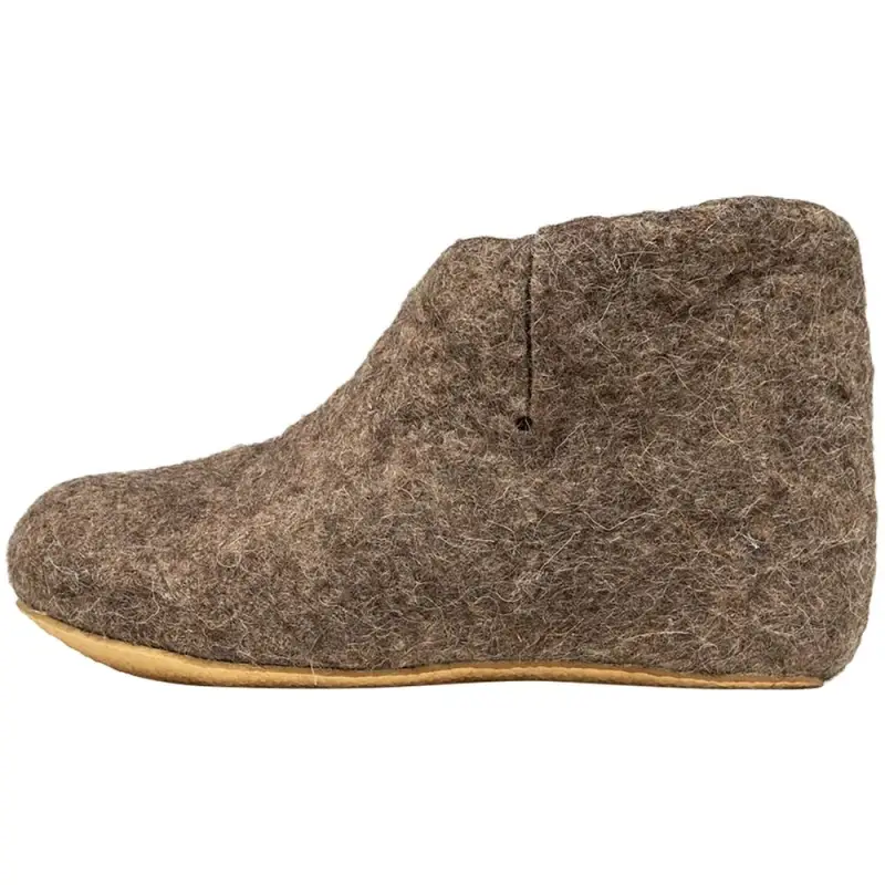 Домашние валенки Wild, серо-коричневые (натуральные), размер 35