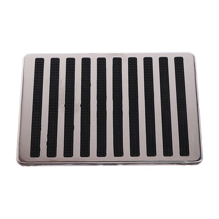 Накладка-подпятник для автоковрика, 24&times;16, металлическая с креплением