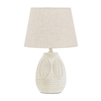 Настольная лампа "Элнес" Е14 40Вт бело-серый 19х19х32 см RISALUX