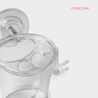 Держатель для зубных щёток и пасты на липучке Доляна, 12,5×11,5×11 см, цвет прозрачный Держатель для зубных щёток и пасты на липучке Доляна, 12,5×11,5×11 см, цвет прозрачный