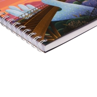 Скетчбук 195 х 195 мм, 80 листов на гребне "Пейзаж", твёрдая обложка, блок 100 г/м&sup2;