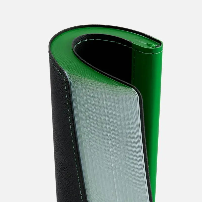 Ежедневник Nice Twice, недатированный, черный с ярко-зеленым