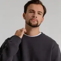 Свитшот унисекс King, темно-серый, размер S